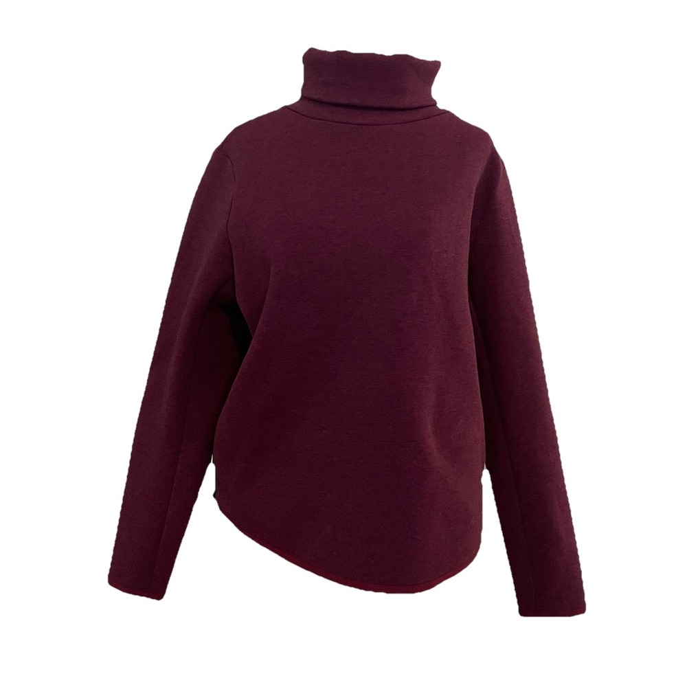 Nike Athletic Sweatshirt Burgundy Womens‎ Size Medium Dri Fit Side Zip